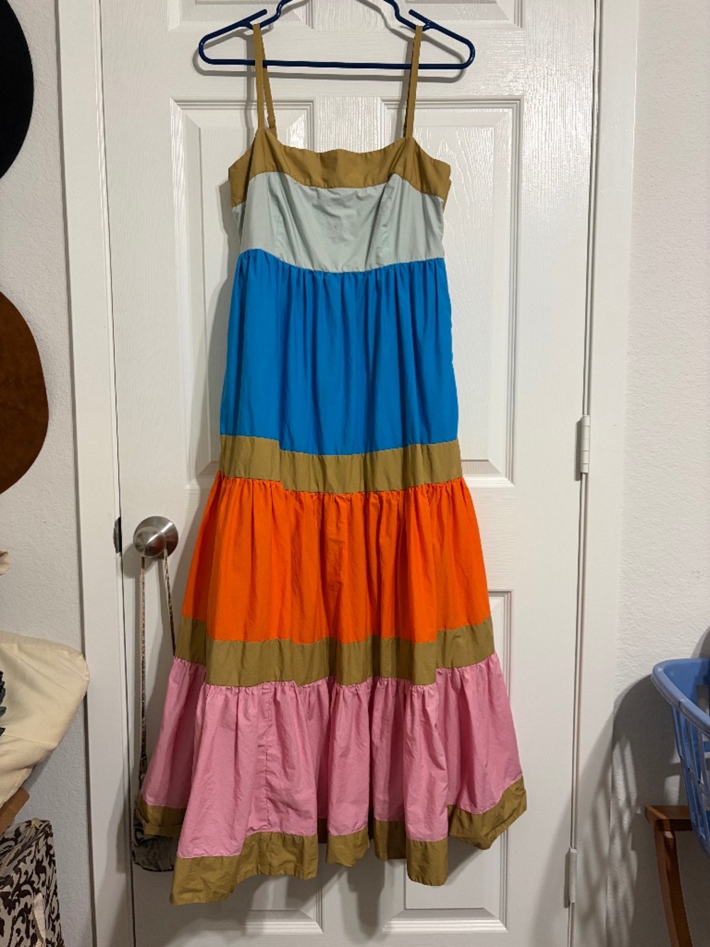 New J. CREW Multicolored Striped Maxi Dress Size 6